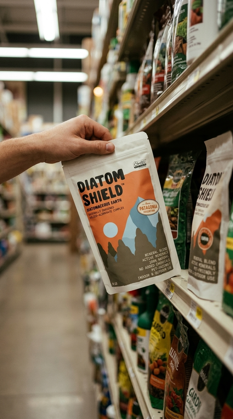 Diatom Shield pouch being placed on shelf